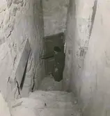 Interiör från trapphuset i Hossmo kyrka.