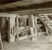 Interiör av Skrufshults hjulkvarn.