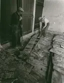 Bjälklagssanering i rum 75 på Kalmar slott.