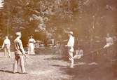 En tennismatch vid Villa Skansen omkring 1890.