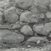 Fogelqvists tomt. Parti av gamla stadsmuren. Del av muren från norr.