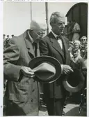 Gustav V på väg till Öland från Kalmar. Slutet av 1940-talet.