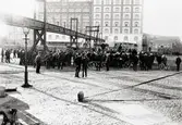 Storstrejken vid hamnen i Kalmar 1909.