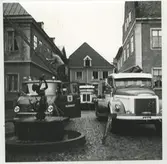 Areskogska husets flyttning 30.9. - 3.10. 1970. Huset på Västra Sjögatan.