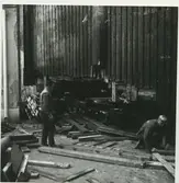 Areskogska husets flyttning 30.9. - 3.10. 1970. Arbetsdetaljer.