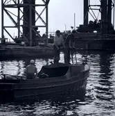 Förberedelser inför byggandet av Ölandsbron.