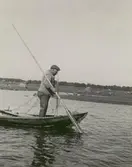 Fiskare i arbete i Gunnarstorp.