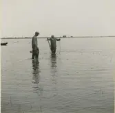 Fiskare i arbete utanför Gunnarstorp.