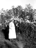 Härlunda socken.  
Karin Jansson och Gunnar Andersson som fästfolk.
Foto från Herrtorp 1925.