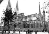 Skara. 
Domkyrkan under ombyggnaden år 1890.