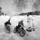 Motorcross på Dala-banan, Lundsbrunn, 20/2 1955.