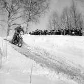 Motorcross på Dala-banan, Lundsbrunn, 20/2 1955.
