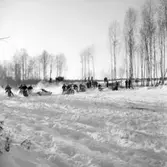 Motocross på Dala-banan, Lundsbrunn, 20/2 1955.