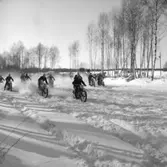 Motocross på Dala-banan, Lundsbrunn, 20/2 1955.