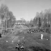 Motocross på Dala-banan, Lundsbrunn, 17/4 1955.