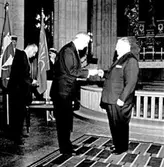 Skara. Kungabesök på museet 23/5 1963 vid 100-årsjub.