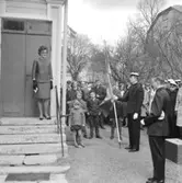 Skara läroverk.
1:a majfirande, läroverket.
Uppvaktning för avgående och tillträdande lärare (1964?).