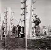 Skara. 
Idrottshallen bygges 1962-1963.