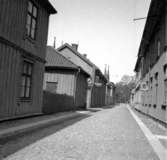 Skara. Domkyrkan från Östra Kungshusgatan, 1950-tal.