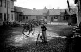 Skara. Marumsgatan 4. Hallbergska stallet har brunnit 4/5 1949.