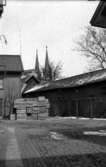 Skara. Olins gränd. Skara Bosättningsmagasins bakgård 1936.