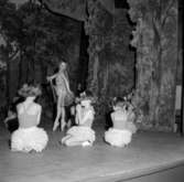 Balettskolans uppvisning i Folketsparksteatern 16/5 1958.
Dansuppvisning.