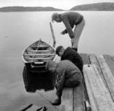 Familjen Olle Sahlström på kusten, Ulebergshamn 1965.