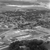 Skaraborgs läns slakteri. 
Flygfoto 15/7 1966. 
I förgrunden Hospitalsgården.