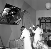 Skara. SKLS, föreningsdag 11/11 1954.

SKLS= Skaraborgs läns Slaktdjursförsäljnings Förening.