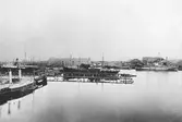 Kockums mekaniska verkstad, utsikt över varvet i slutet av 1880-talet.