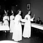 Skara köpmannaförenings ungdomsavdelnings Luciafest 1950.