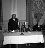 Skara Köpmannaförenings 50-årsjubileum 20/9 1958.
Oskar Ahlström och Karl Granqvist.