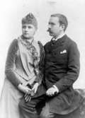 Edmund Jungbeck, bokhandlare i Borås med hustru 