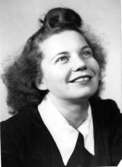 Tittie Hagberg, fru Rehn, Skara 1940-tal.
