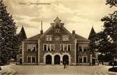 Skara station omkring 1915.
Vykort.