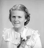 Konfirmanden Lilian Jansson. Foto i maj 1947.

