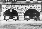 Lindbergs Färghandel 1894. Exteriör från Centralplan.
