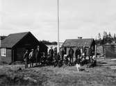 Landstormen 1914.
Manskap på Esköns klubb.