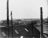 Vy över södra stadsdelen, sedd från Brodinska Varvet.
Till höger Betlehemskyrkan.
