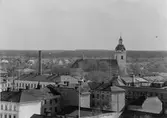 Heliga Trefaldighet kyrkan från norr.
Troligen tagen 1924 eller 1925 från Vasaskolan.
