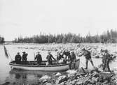 Avlösningspatrullen landstiger vid Hålö.
Landstormen 1914.
