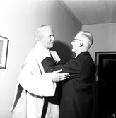 Kyrkoherde Per Bolinder avskedspredikan i Bomhus kyrka oktober 1960.