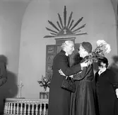 Kyrkoherde Per Bolinder avskedspredikan i Bomhus kyrka oktober 1960.