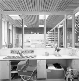 Nya församlingshuset i Bomhus, exteriör. Mars 1975