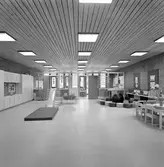 Nya församlingshuset i Bomhus, exteriör. Mars 1975