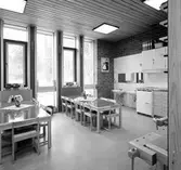 Nya församlingshuset i Bomhus, exteriör. Mars 1975