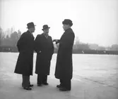 Bandymatch. Huge - Skutskär. Resultat: 2-2.  22/1 1939