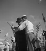 Bågskytte på utställningen. 1946

