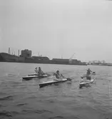Kanotpaddling i Gävle 1946.