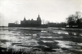 Slottsfjärden i Kalmar torrlagd i samband med arkeologisk utgrävning 1932-1934.